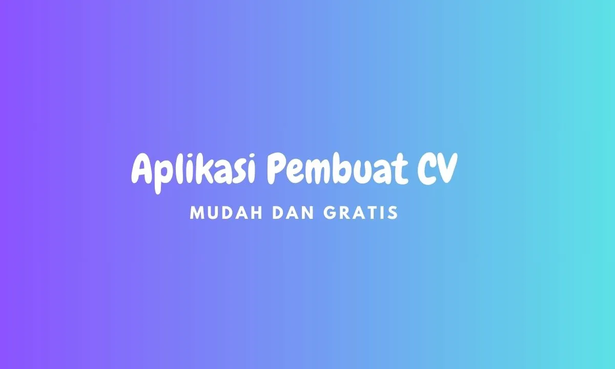 Aplikasi Pembuat CV